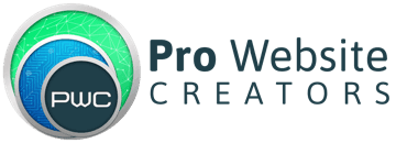 prowebsitecreators logo with text dark blue 360w